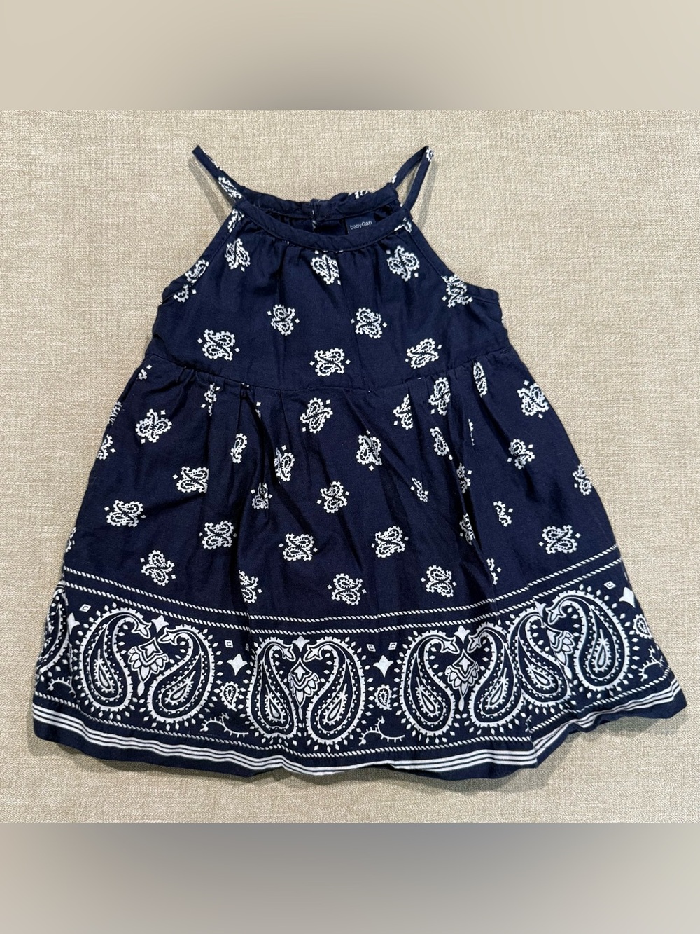 Gap Toddler Girl Bandana Tie-Back Dress 12-18 Months